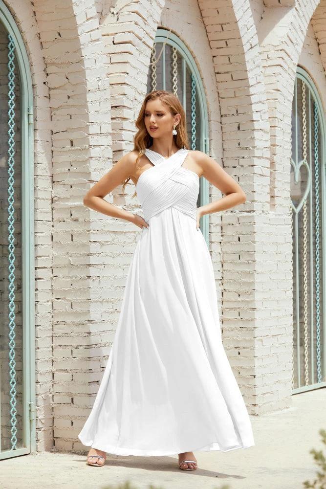 Halter Bridesmaid Dresses Formal Cocktail Prom Gown 28015 by numbersea