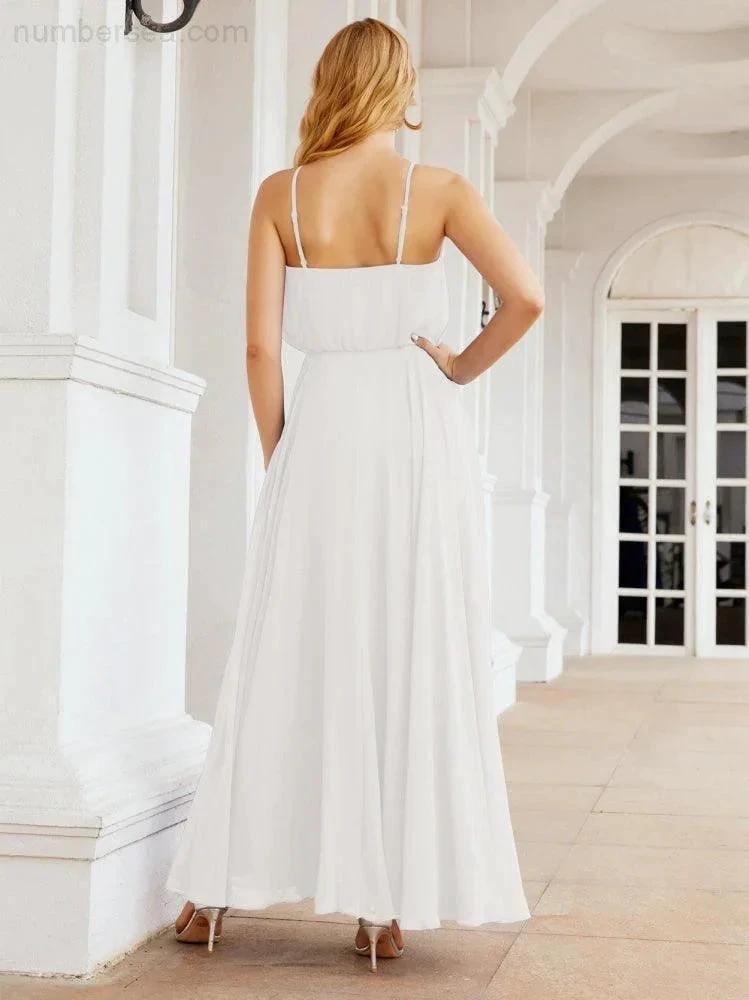 ZapDress Halter Long Bridesmaid Dresses Formal A line Juniors Dress 28029 (ZD17029)
