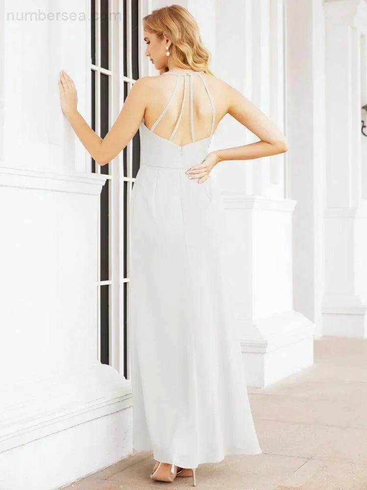 ZapDress Spaghetti Strap Bridesmaid Dresses V-Neck Long A-Line Formal Prom Gowns 28063 (ZD17045)