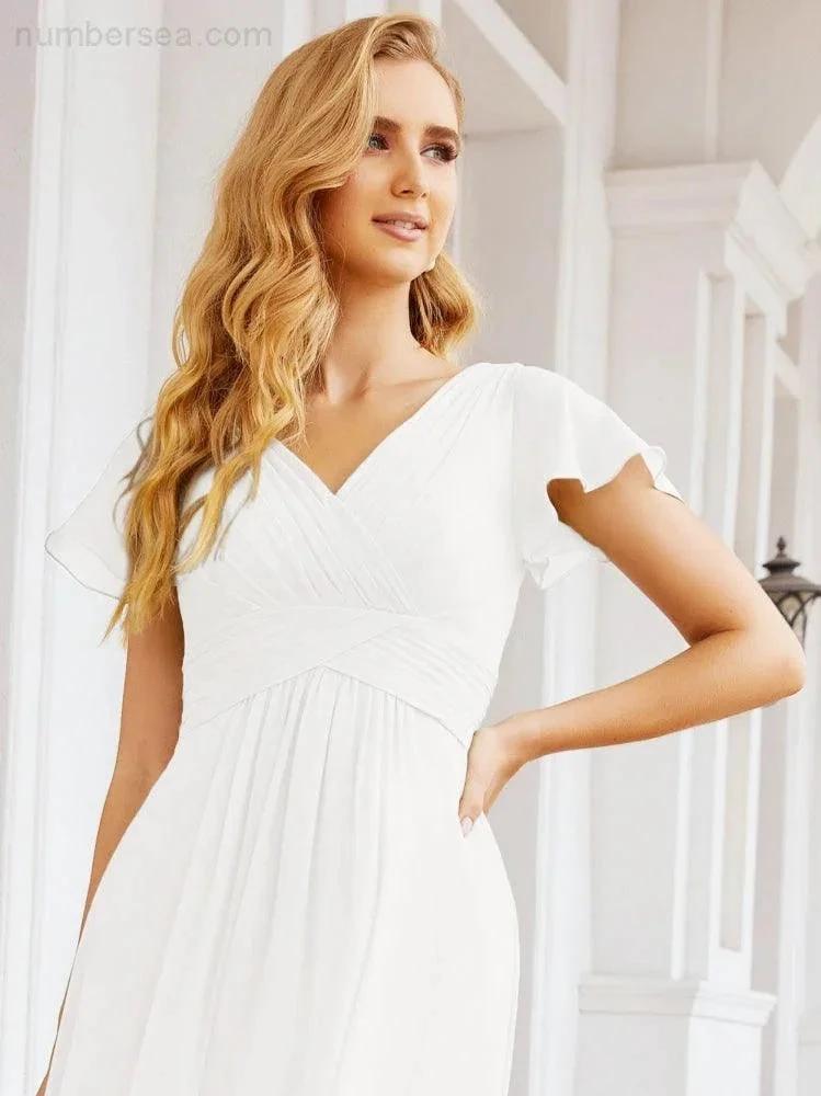 ZapDress Formal Prom Gowns for Mother of The Bride Cap Sleeves Bridesmaid Dress 28047 (ZD16958)