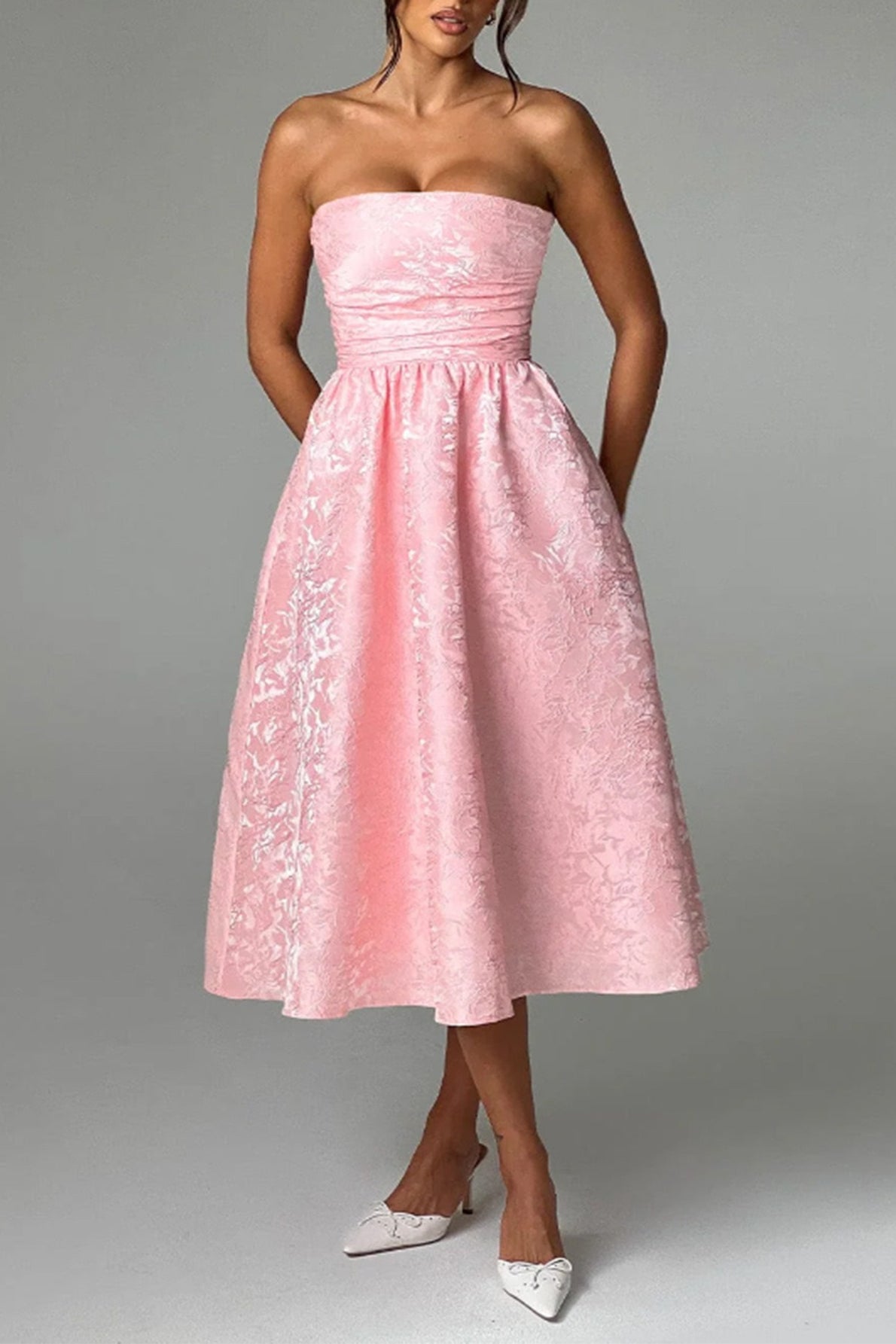 Strapless Elegant Party Dress with Premium Everyday Styling
