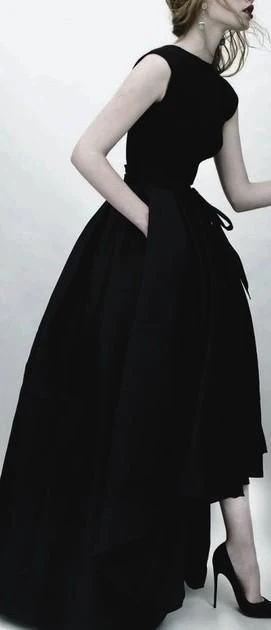 Sexy black prom dress charming pretty gown simple evening dress,o-neck party formal dress
