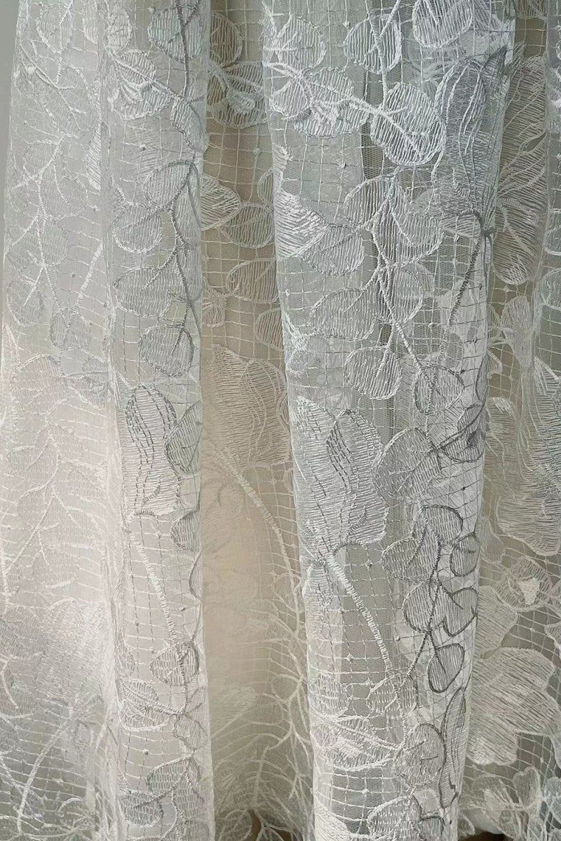 Charming A-Line Sweetheart Lilac Tulle Tea-Length Party Dress with Appliques - View 6 | FashionDia
