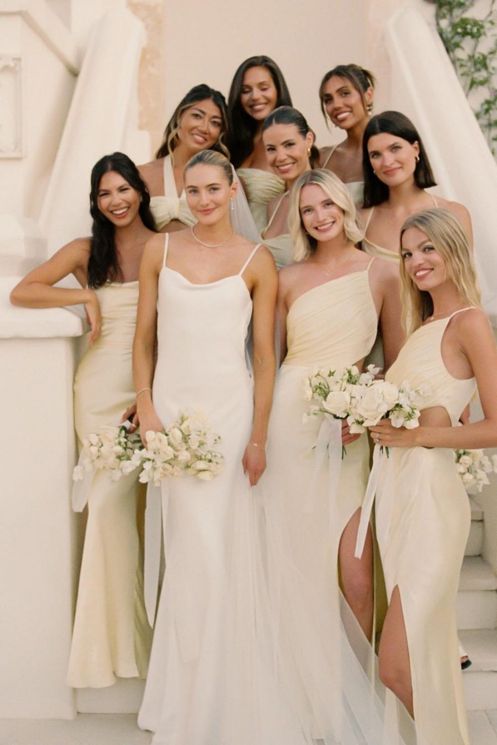 Simple Mermaid Spaghetti Straps White Long Wedding Dress - FashionDia