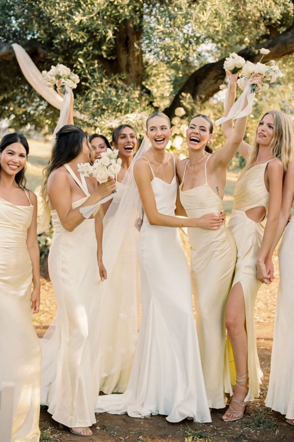 Simple Mermaid Spaghetti Straps White Long Wedding Dress - View 4 | FashionDia