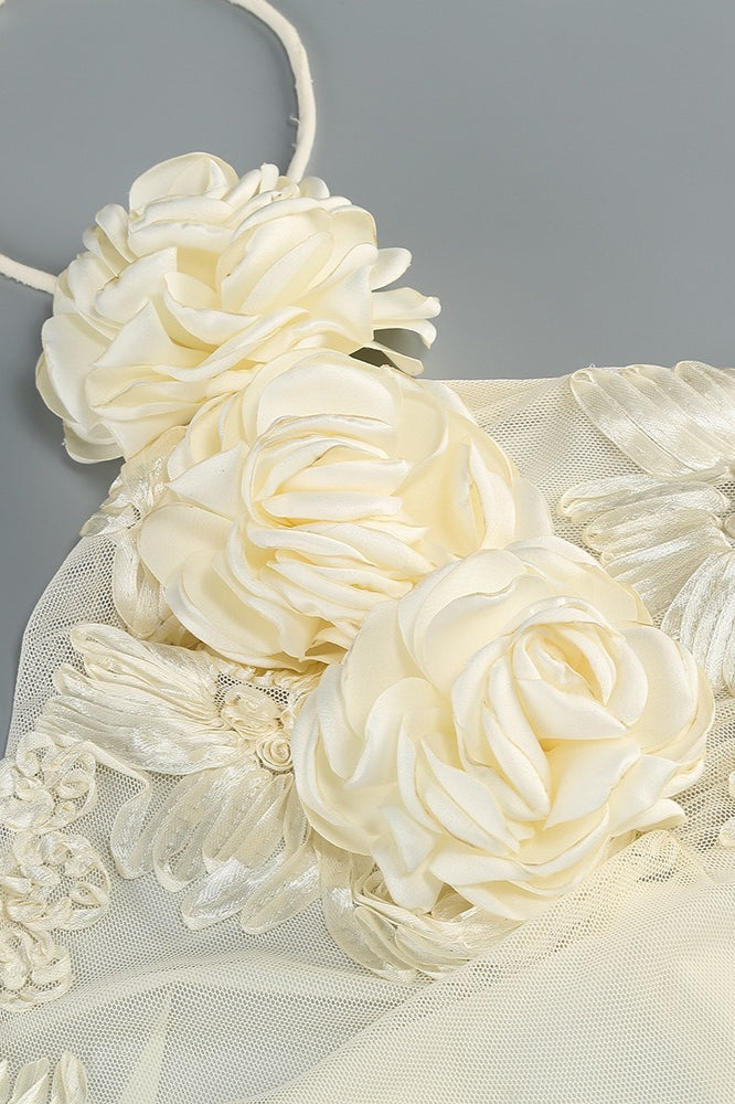 Halter Floral Foil Dress with Relaxed Fit and Comfort Fit Design