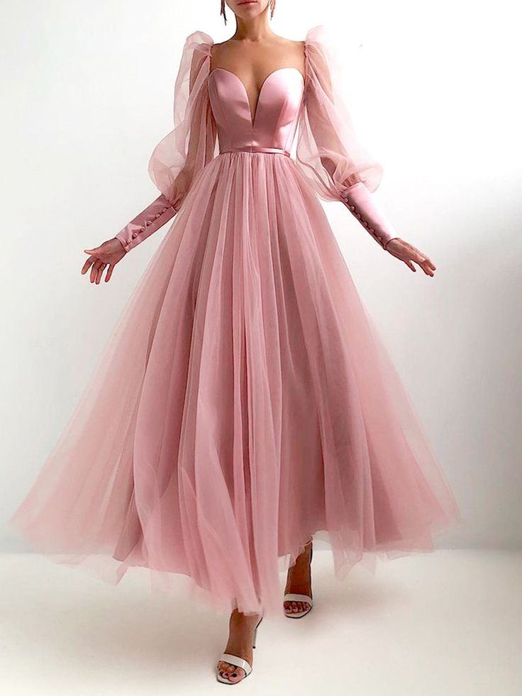 Evening Club Women Maxi Dress Pink Party Dress
