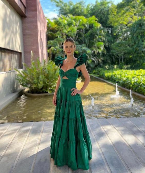 New arrive green prom dress Evening Gown Long Prom Dresses