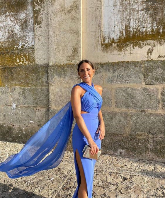 Blue prom dress Evening Gown Long Prom Dresses - FashionDia