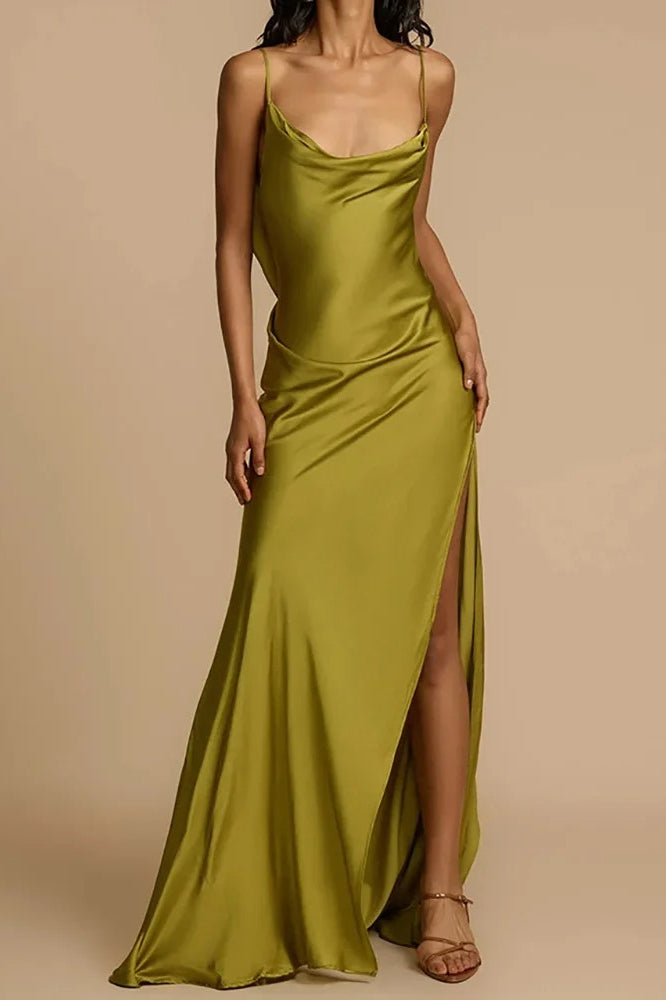 Elegant Sleeveless Deep Backless Maxi Dress - View 2 | FashionDia