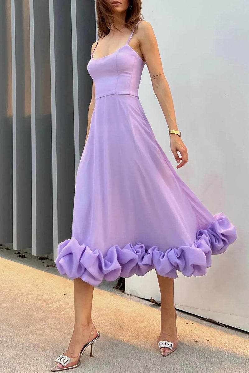 Simplicity Formal Solid Patchwork U Neck Evening Dress Dresses - View 2 | VelvetHem