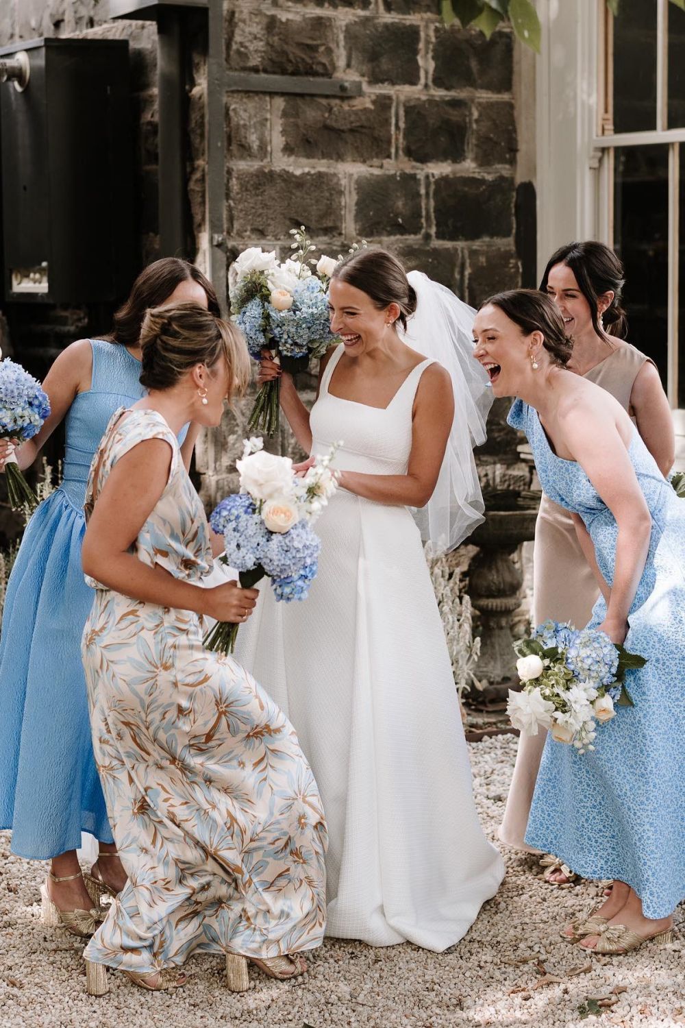 Elegant A Line Square Neck White Long Bridal Party Dress