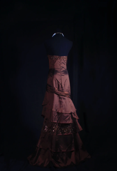 Beaded Coffee Long Prom Dress Formal Evening Dress