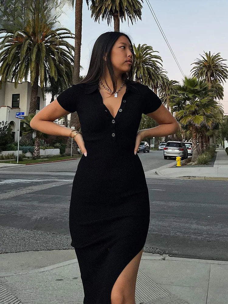 Solid Color Sleeveless Midi Dress - View 2 | VelvetHem