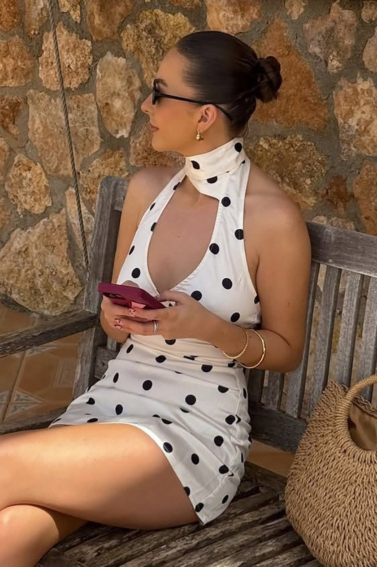 Fl Polka Dots Relaxed Dress for Modern Casual Wear Boutique Fashion Style
