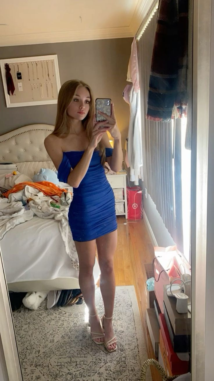 Simple Blue Off The Shoulder Bodycon Cocktail Dress Short Formal Homecoming Dress