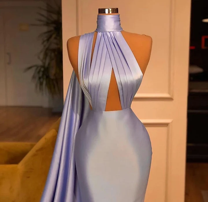 Chic Lilac One-Shoulder Mermaid Long Prom Dresses - View 2 | FashionDia