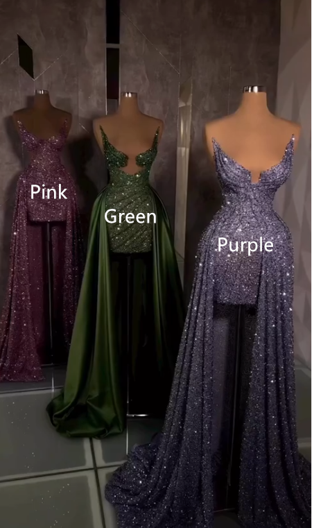 Sparkly Sheath Sequins Prom Evening Dress Y8369 - View 2 | VelvetHem