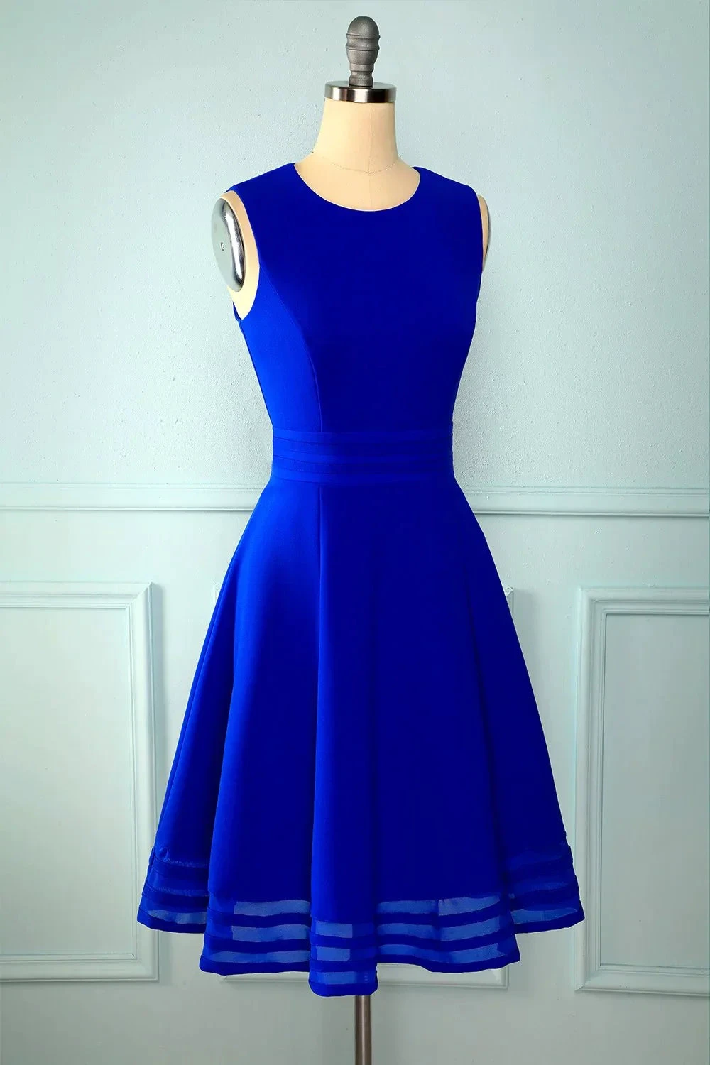 Cute Royal Blue Short Homecoming Dress 8th Graduation Dress (ZD12514)