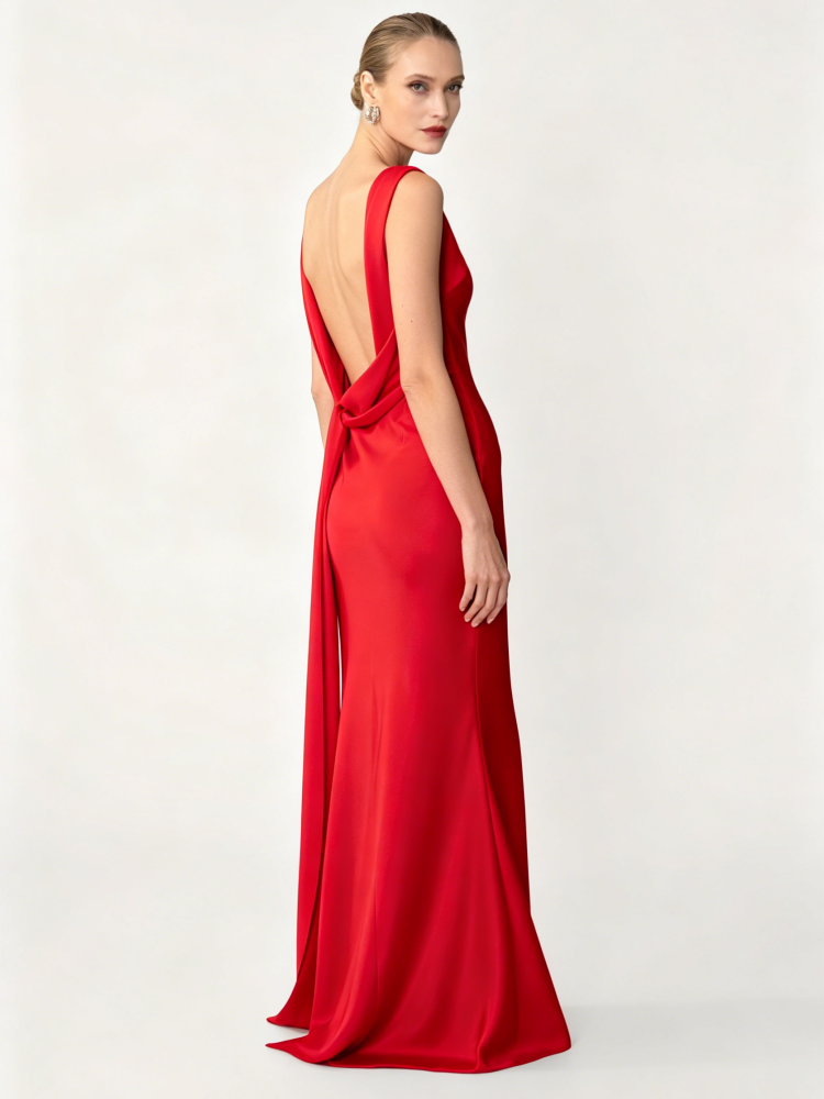 Tied & Drawn ��� Satin Gown