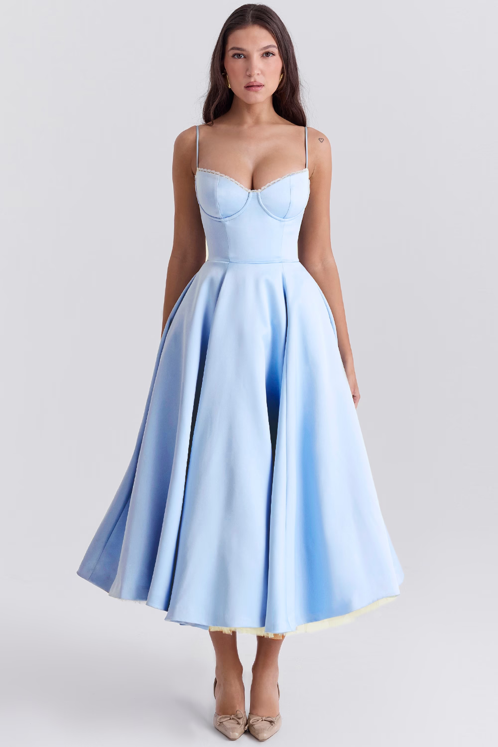 Beatriz Boutique Satin Dress for Parties Designer Edit