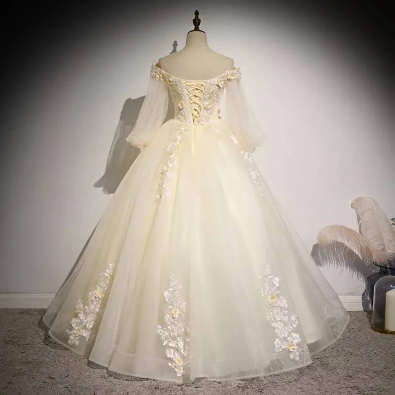 Princess glamour elegance prom dress, fairytale elegance party dress vintage - View 3 | FashionDia