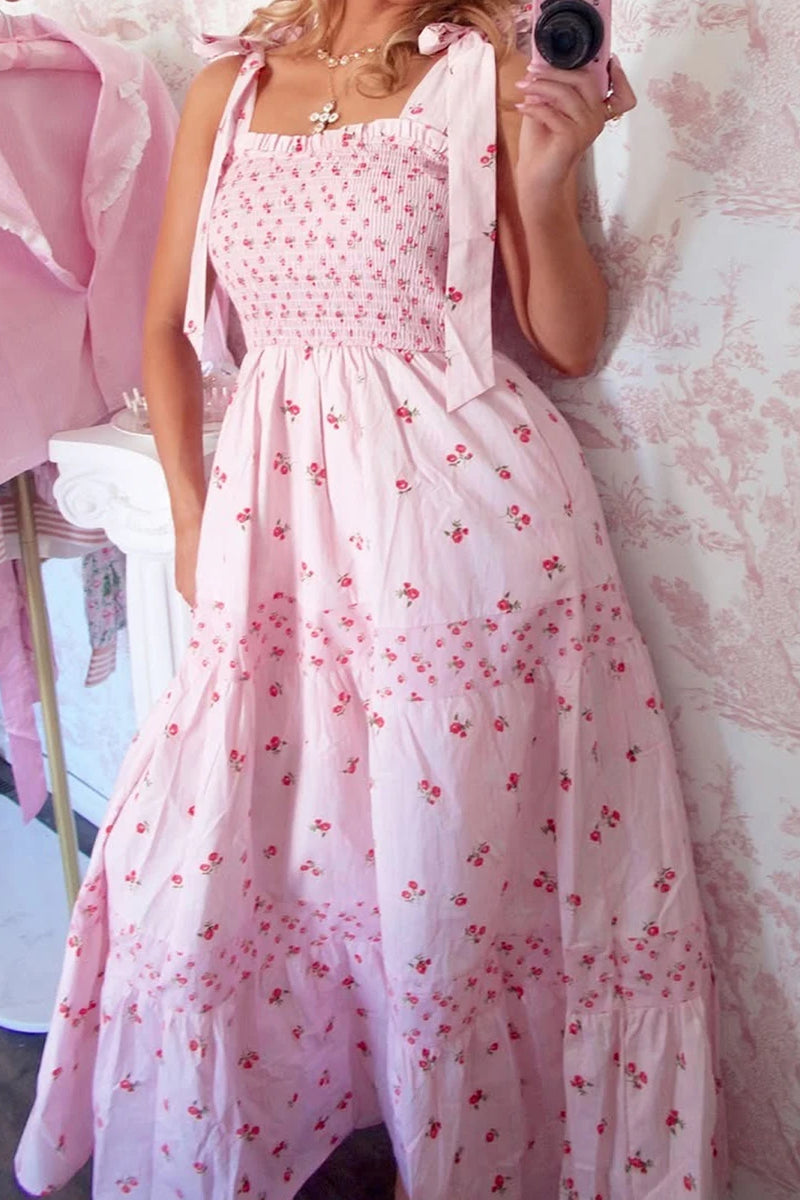 Tie-Back Maxi Floral Dress - View 2 | FashionDia