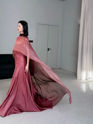 Modest Burgundy Prom Party Dress Birthday Dress Evening Dress - View 2 | FashionDia