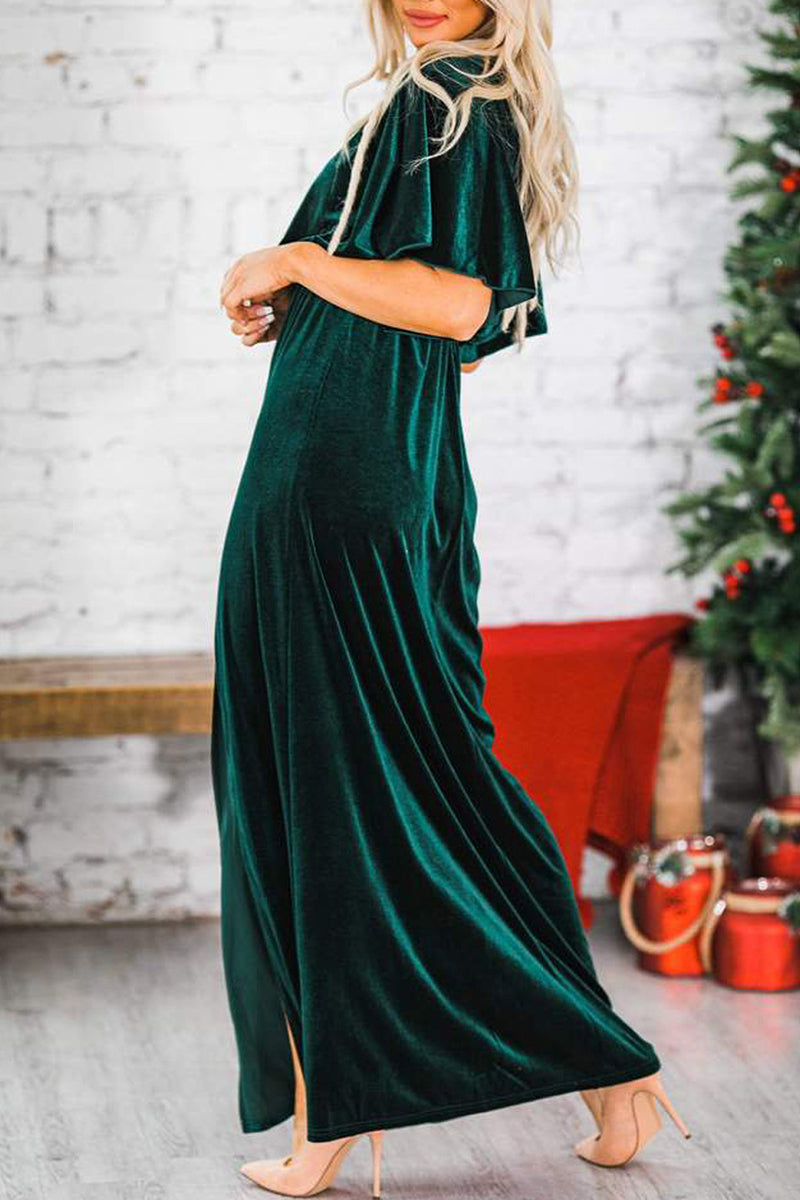 Sexy Elegant Solid Color O Neck Evening Dress Dresses(4 Colors) - View 10 | VelvetHem