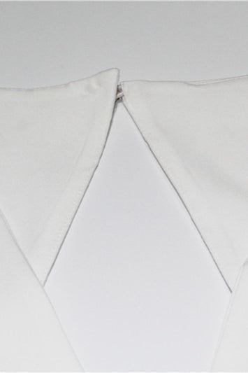 Elegant High Waist V Neck Work Dress - View 4 | VelvetHem