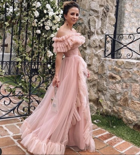 Fashion Pink Prom Dresses Long Sexy Prom Dress