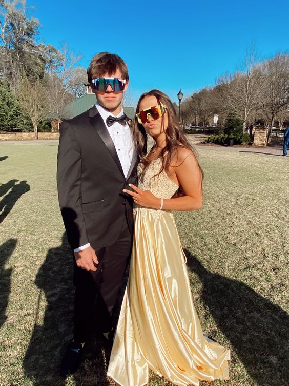 Yellow Prom Dress, Sexy Prom Dress