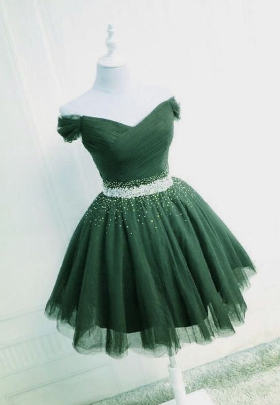 Green Short Party Dress,Cocktail Dresses, Homecoming Dress
