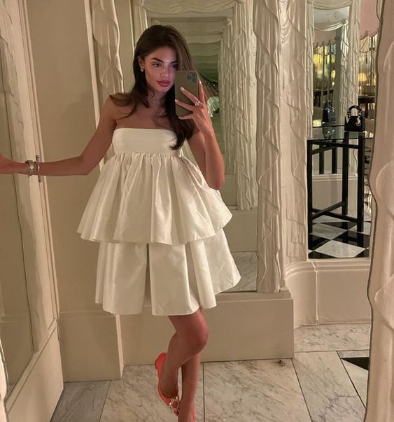 Beautiful short prom dress. Elegant Dresses,Party Gown - FashionDia