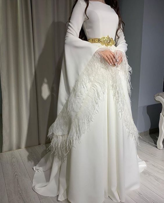 White Long Formal Dress, Unique Prom Dresses