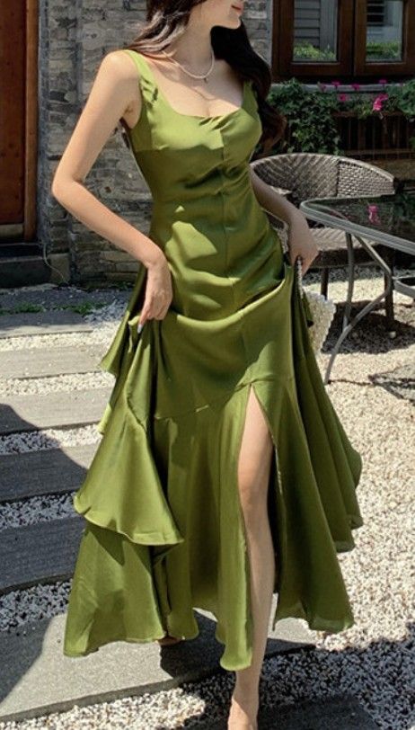 Charming Prom Dress Green Maxi Dress