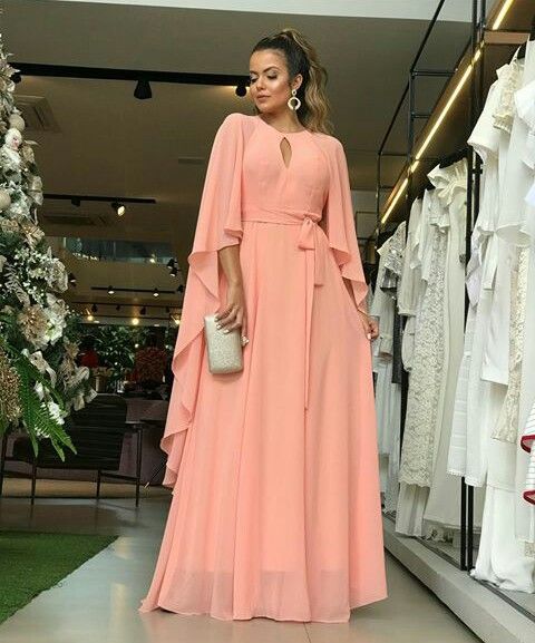 Elegant long sleeve prom dress,long evening dresses - FashionDia