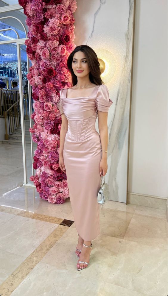 Fashion Prom Dresses Pink Sexy Evening Dress - FashionDia