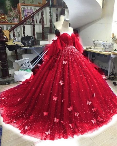 Royal Blue/Red quincea�era dress Ball Gown Prom Dresses Evening Gown - View 2 | FashionDia