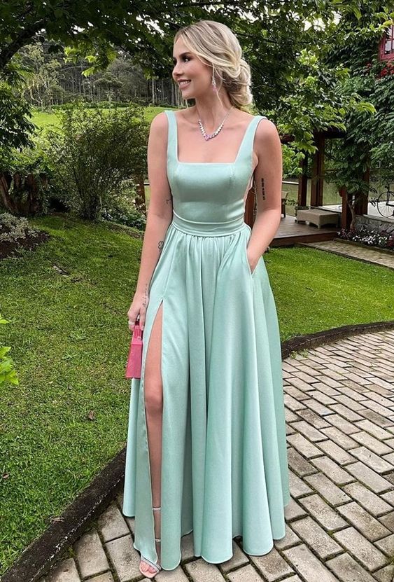 Satin Prom Dresses, Evening Gown