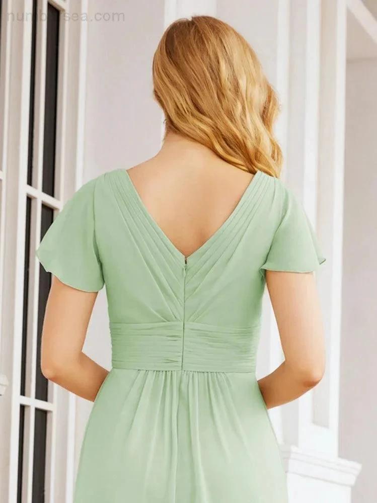 ZapDress Formal Prom Gowns for Mother of The Bride Cap Sleeves Bridesmaid Dress 28047 (ZD16958)
