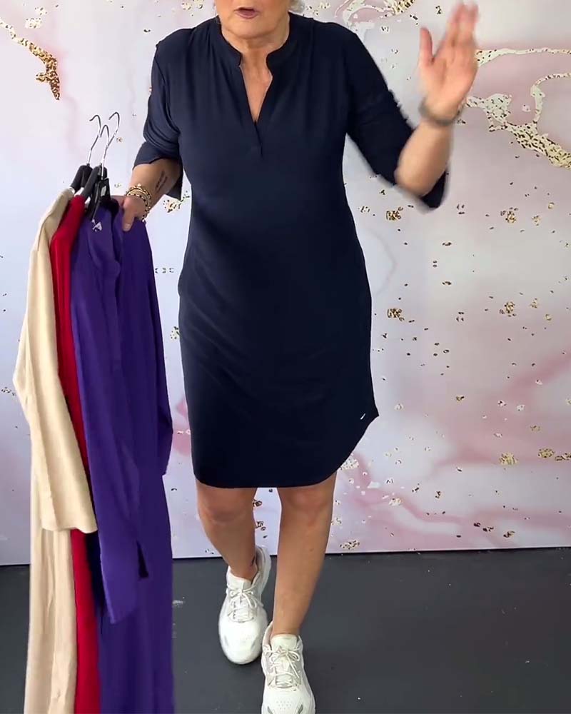 Leila Aesthetic V Neck Dress Statement Occasion Edit