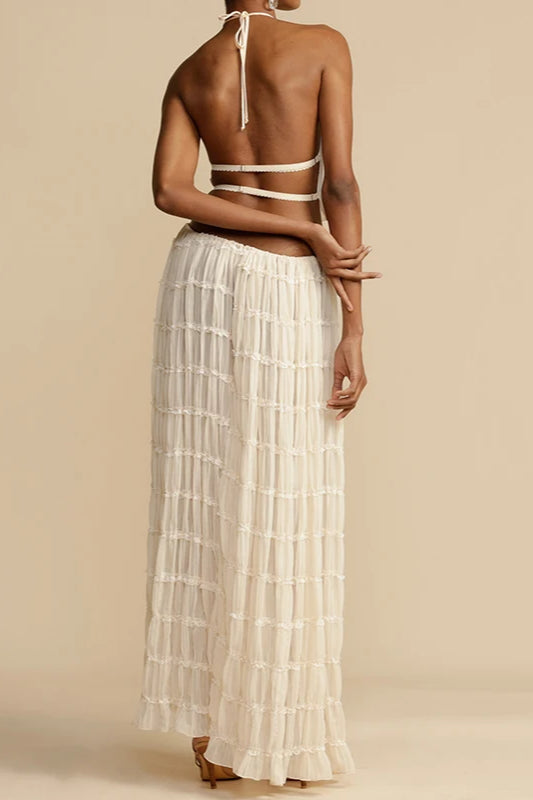 Ruched Halter Cami Dress with Minimalist Everyday Styling