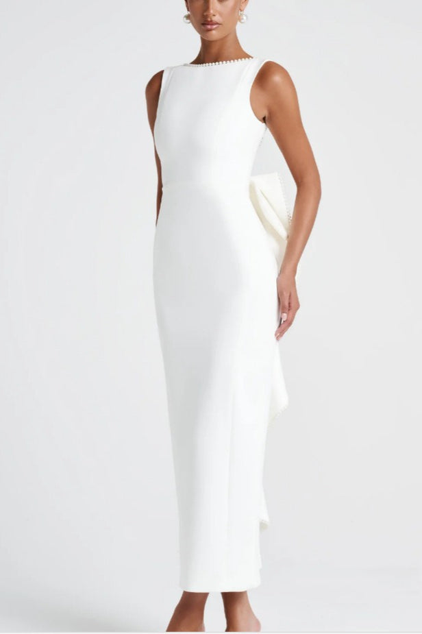 Elegant Bow Slim Relaxed Dress for Streetwear Style Boutique Fashion Style