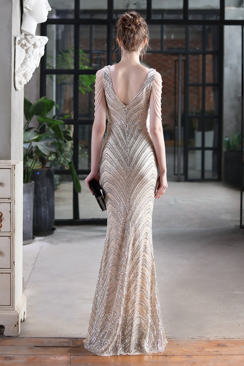 Elegant Sequin Mermaid Contemporary Dress for Boutique Fashion Look