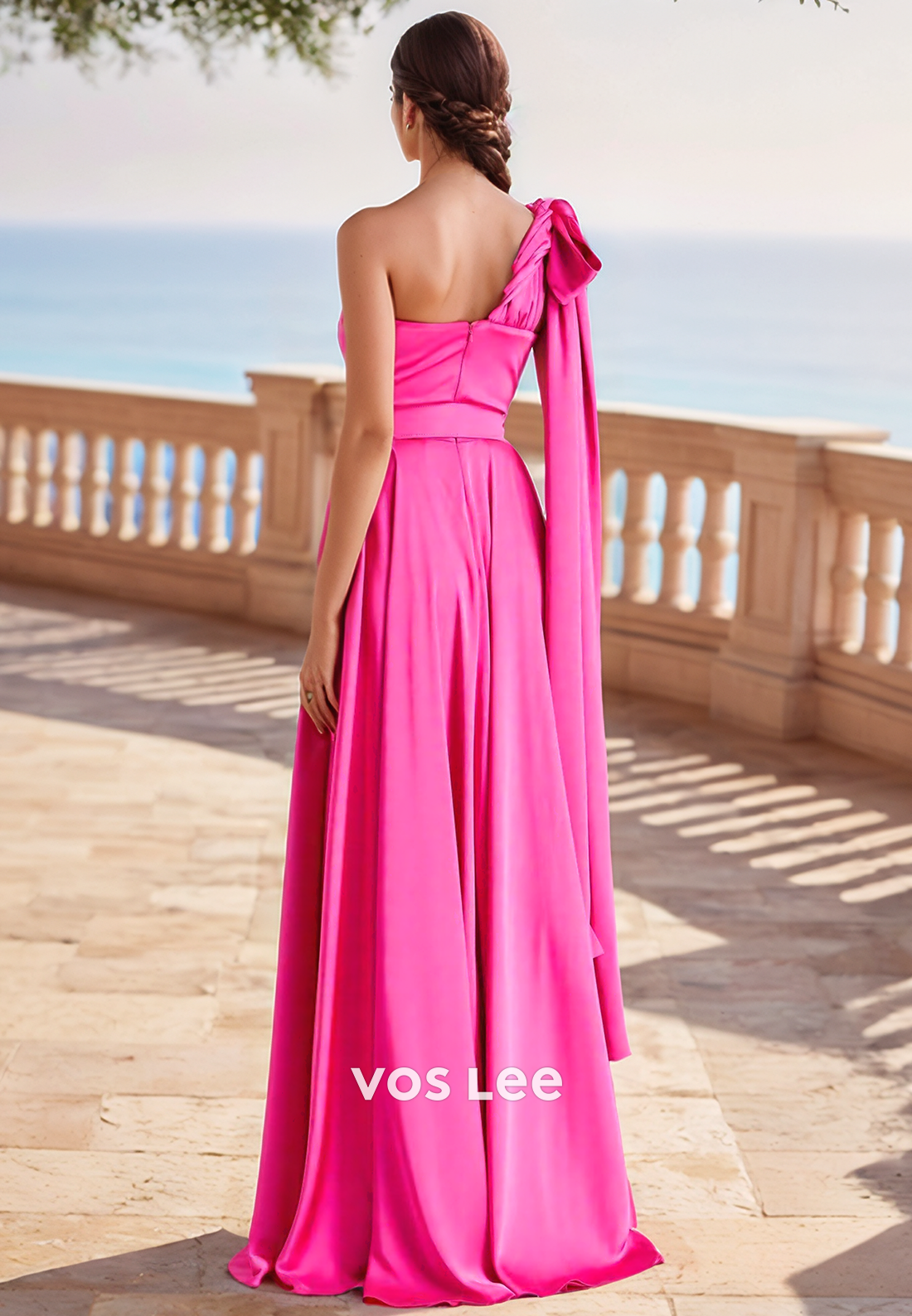 Gorgeous & Charming A-Line One Shoulder Bows Formal Mother of Bride Dresses