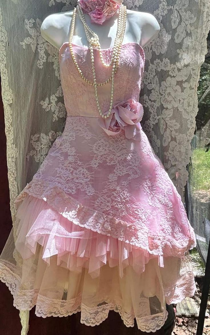 Elegant Strapless Tulle Lace Pink Short Prom Dress Formal Graduation Homecoming Dress - FashionDia