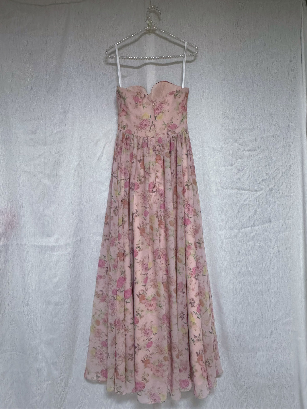 Chiffon Flora Prom Party Dress Sweetheart Neck Evening Dress - FashionDia