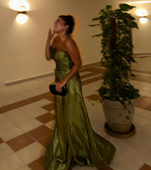 Chic Sage Green Strapless Satin Mermaid Long Evening Dress Formal Wedding Guest Dress Party Gown - FashionDia