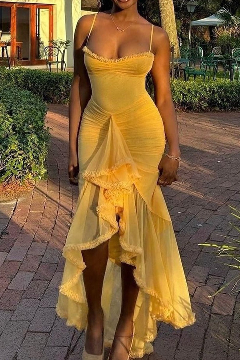 Spaghetti Strap Long Party Dress - View 6 | VelvetHem